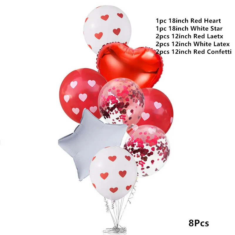 8pcs star heart dot Свадебные украшения для жениха, невесты, баллон для невесты, чтобы быть Mr Mrs, свадебные вечерние баллоны, свадебные душевые принадлежности для вечеринки-девичника - Цвет: 8pcs star heart dot