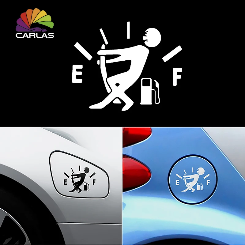 

Waterproof 1 Pcs Funny Car Sticker Pull Fuel Tank Pointer To Full Hellaflush Reflective Vinyl Car Sticker Decal