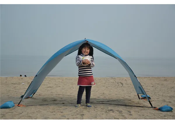 Tenda para Praia Verão ao ar Sombra de Sol Abrigo Livre Lona Strandtent Cabana Acampamento Pesca Toldo Praia Tenda Dossel Sol uv 16 strandtent cabana acampamento pesca toldo toldo praia tenda dossel