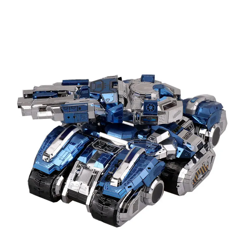 2017 MU 3D 금속 퍼즐 스타 공예 공성 탱크 모델 DIY 3D 레이저 컷 조립 퍼즐 장난감 데스크탑 장식 선물 감사