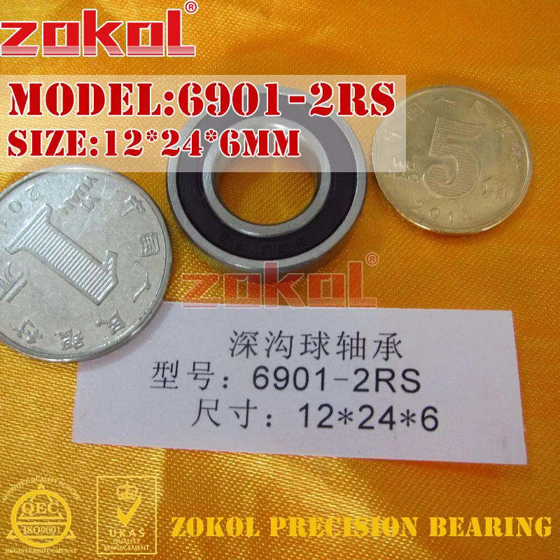 ZOKOL 6901 rs подшипник 2RS ZZ Z1 6901ZZ 6901zz радиальный шарикоподшипник 12*24*6 мм|bearing 6901|bearing