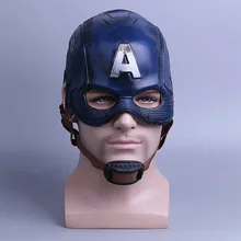 Nová maska ​​Kapitán Amerika Cosplay Maska Kostým Halloween Party Latex Adult Prop