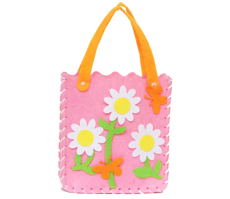 flower pink 17 Детская игрушка EVA резиновые поделки DIY наклейки детский сад игрушка материал мультфильм сумка Детские игрушки Девочка Ремесла Дети ремесла наборы - Цвет: flower pink 17
