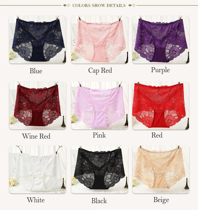 Summer Trendy Seamless Briefs Transparent Underwear Women Sexy Soft Lace Lingerie Women's Panties 05