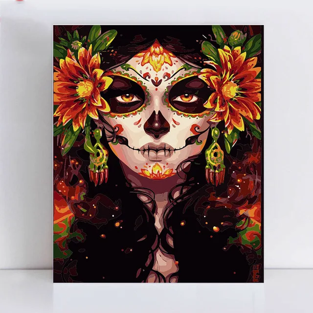 

paintings drawing coloring by numbers on canvas with frame numbering paint number kits acrylic Savage Dress Up Woman