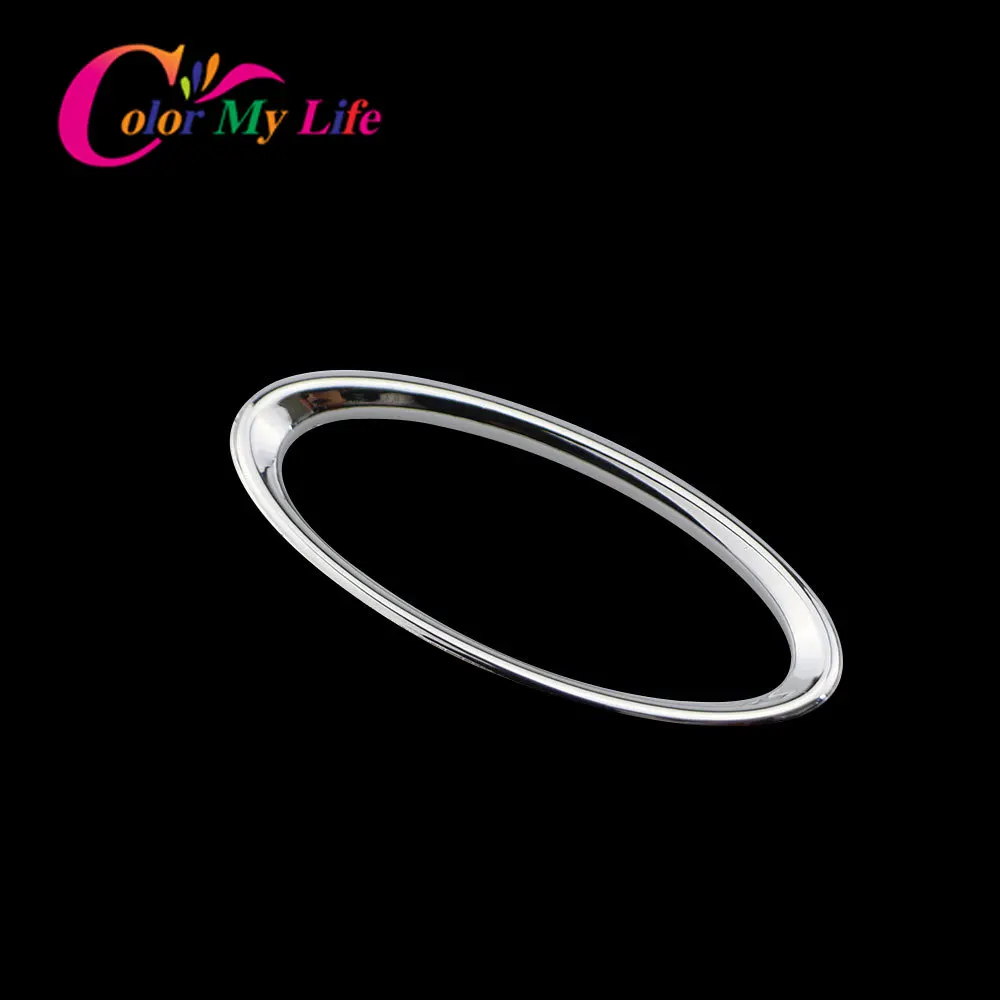 Цвет моя жизнь ABS хромированный Автомобильный руль украшение Отделка Логотип