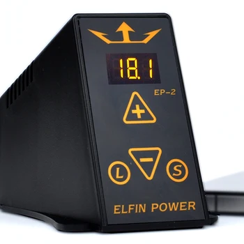 

UPTATSUPPLY Tattoo Power Supplies Machine Professional Maser Digital LCD Mini Tattoo Power Supply Blcak Power Cable Foot Pedal
