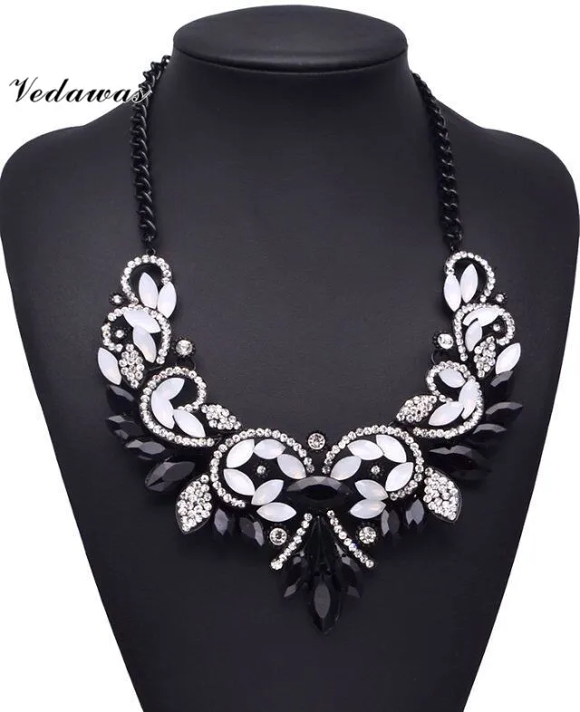Vedawas модное массивное ожерелье ручной работы для женщин, роскошные хрустальные стразы, бусы, колье, ожерелье, Рождественский подарок xg1544