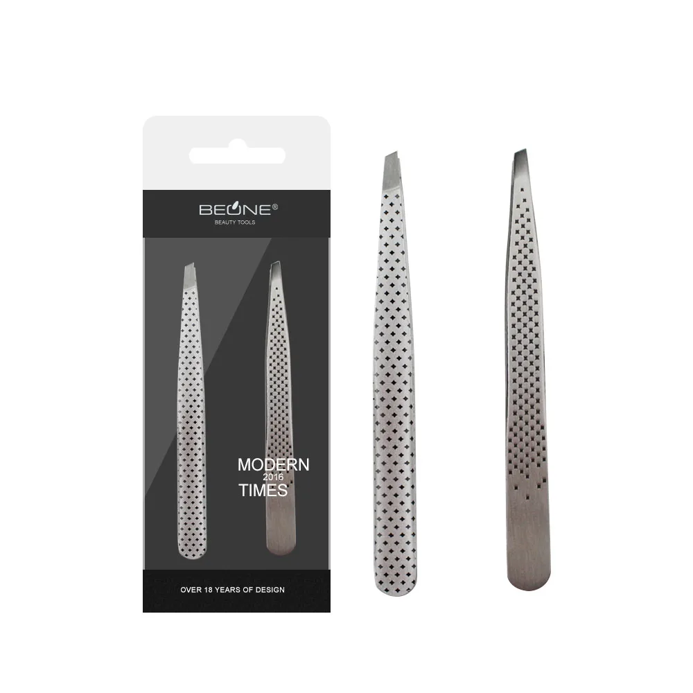 

2PCS Eyebrow Tweezer Set High-quality Pro Stainless Steel Slant Tip/Point Tip Eyes Tweezer For Face Hair Removal Make Up Tools