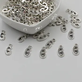 

20 pcs Double Side Alphabet(G)Letter Tag Charm Pendant Initials Jewelry Making