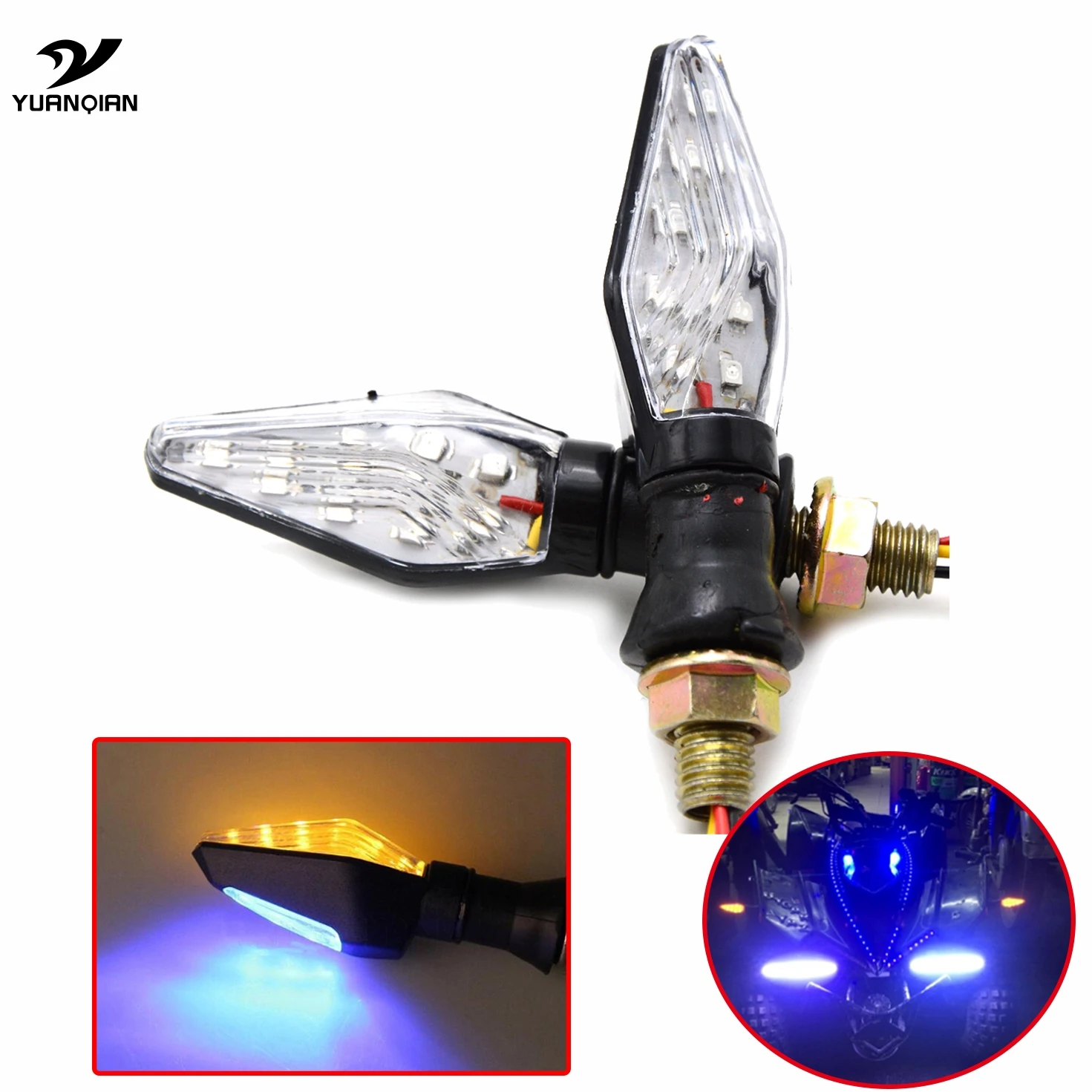 

Universal Motorcycle Flexible Turn Signal Indicator 19v LED Amber Light For Honda CB600F CB 600 F cb600f Hornet CBR600F