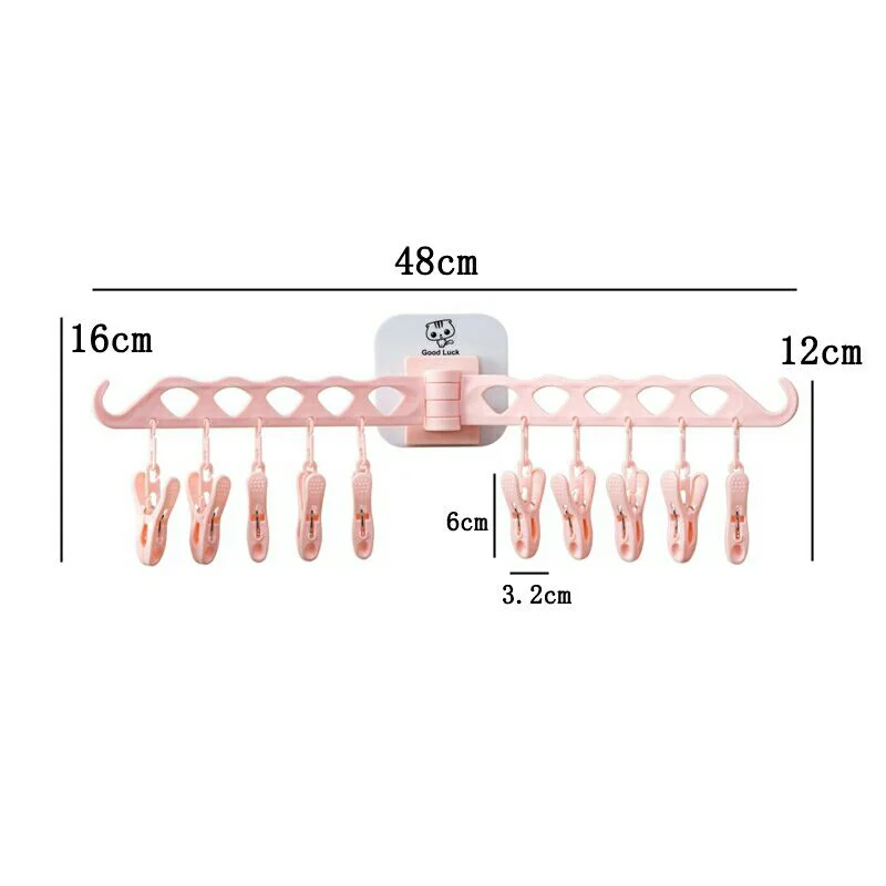 Домашние крючки с несколькими зажимами, вешалка для детских солнцезащитных носков, крючки для нижнего белья, складные прищепки, вешалка для детской одежды