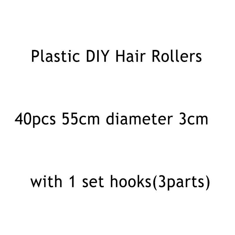 40pcs 55cm 21 6 Plastic Hair Rollers Curlers Medium Size Hair Curlers with 1set Hooks  Magic Leverag Hair Curlers Diameter 3cm
