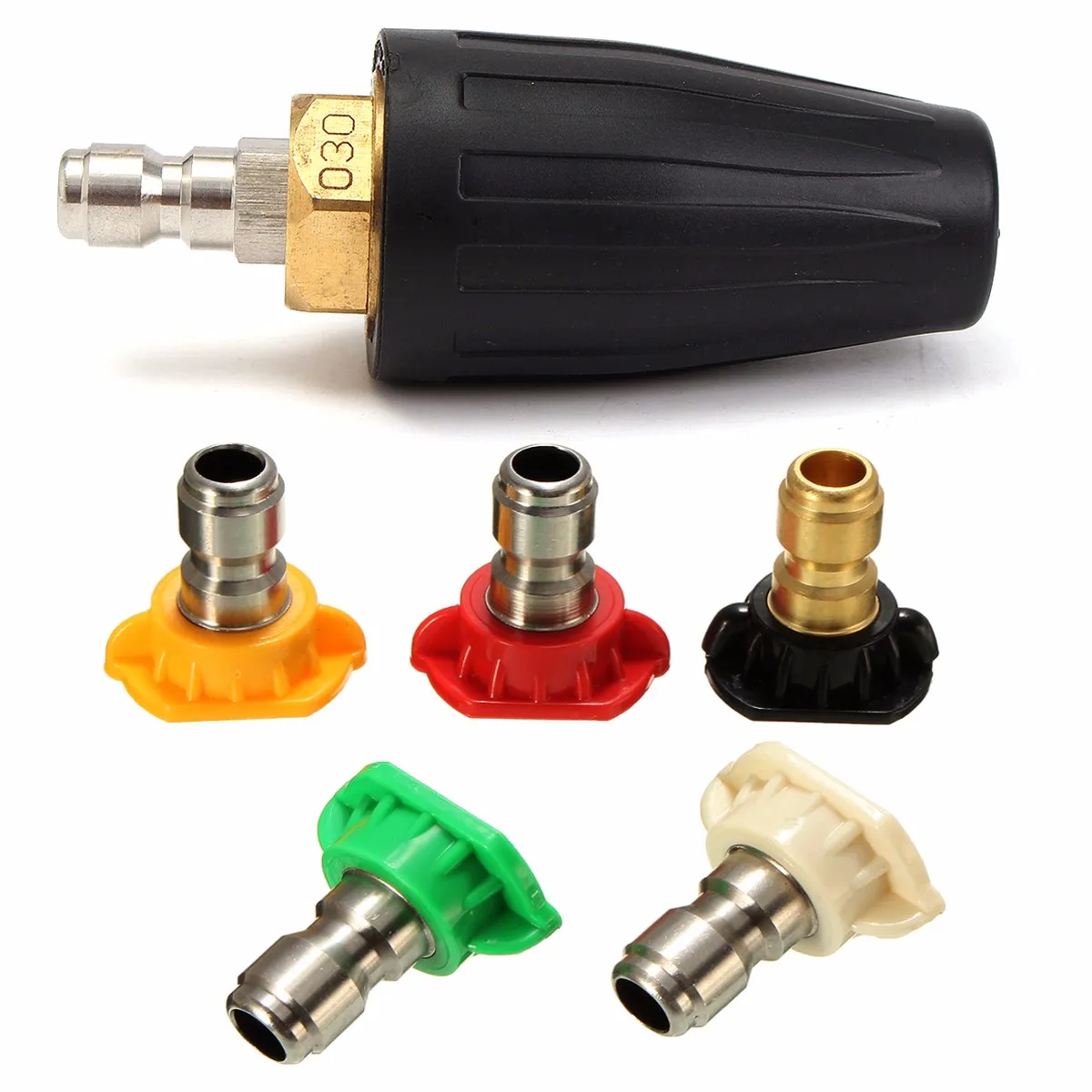 

Car High Pressure Washer Rotating Spray Nozzles Tip 1/4" Quick Connect Car Washer Parts Auto Watering Washer Sprayer Nozzle Kit