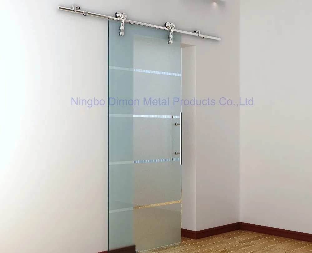 Dimon Stainless steel door hardware glass sliding door hardware hanging wheel sliding door hardware sliding barn door hardware