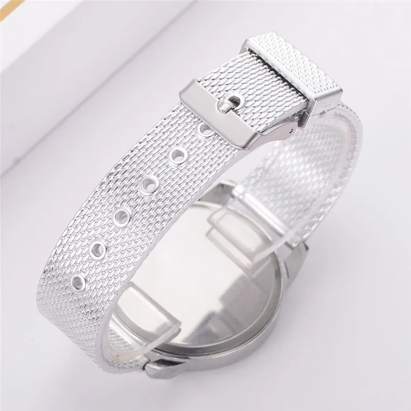 Excellent Quality women watches bracelet watch ladies Stainless Steel Mesh buckle Analog Quartz Watch clock Montre femme Y19 (2)