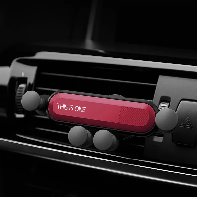 Универсальный автомобильный мобильный телефон гравитационный держатель на вентиляционное отверстие автомобиля кронштейн на выходе зажим держатель телефона вращение на 360 градусов для Iphone X samsung - Цвет: Red