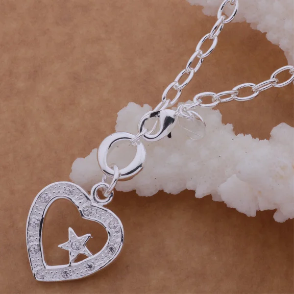 

wholesale High quality silver Fashion jewelry chains necklace pendant WN-562
