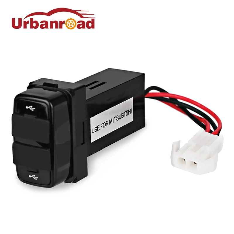 

Urbanroad 5V 2.1A USB Power Outlet Car For Mitsubishi USB Adapter Cigarette Lighter Interface Socket Car Charger For Mitsubishi