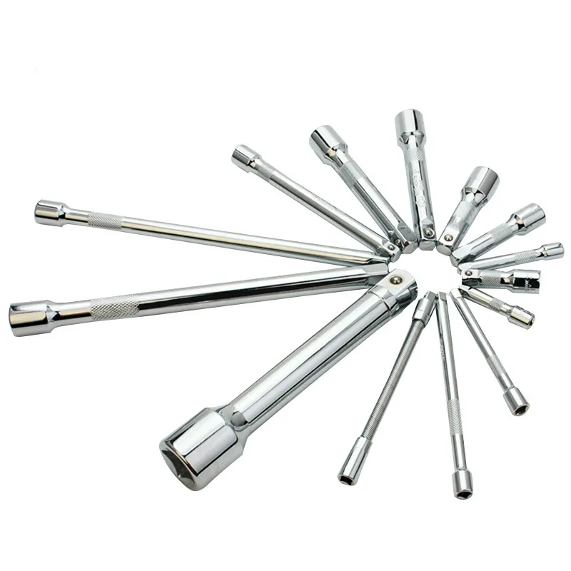 

1Piece 1/4" 3/8" 1/2" Drive Extension Bar Socket Spark Plug Removing Drive Tool Cr-V 50-250mm Extension Socket Drive Hand Tool