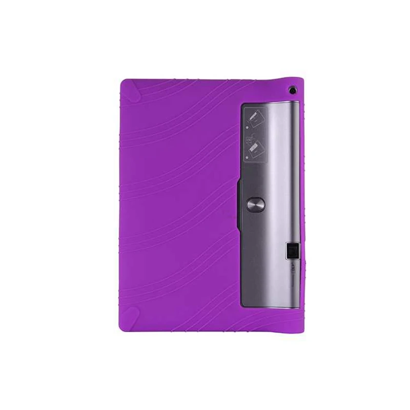Силиконовый чехол для lenovo YOGA Tab 3 PRO 10,1X90, чехол для YOGA Tab3 PRO YT3-X90F/X90L, защитный резиновый чехол-подставка для планшета - Цвет: Фиолетовый