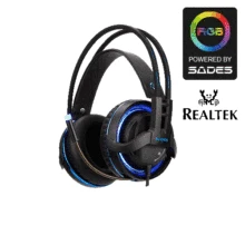 SADES Diablo Realtek Gaming Headphones Surround Sound USB Headset Headphones Volume RGB Light