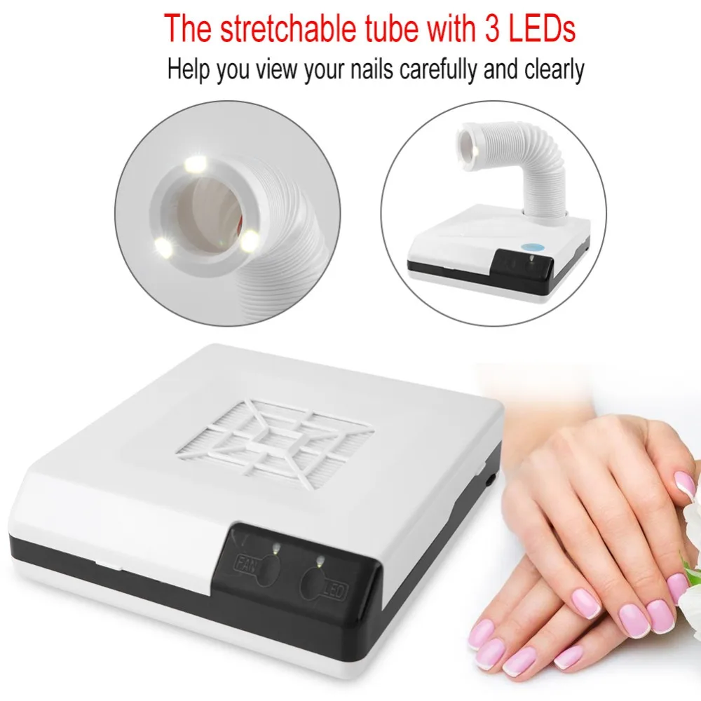 Professional Nail Suction Dust Remover Collector Manicure Vacuum