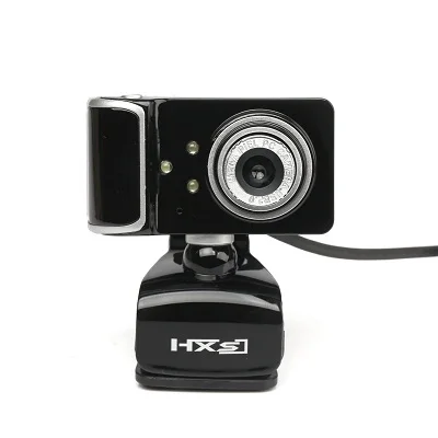 Черный HD IP веб-камера 16 м пикселей 9 цветов Vedios с микрофоном 3 светодиодный свет для ночного компьютера камера конференц-связи Skype Youtube веб-камера - Цвет: Черный