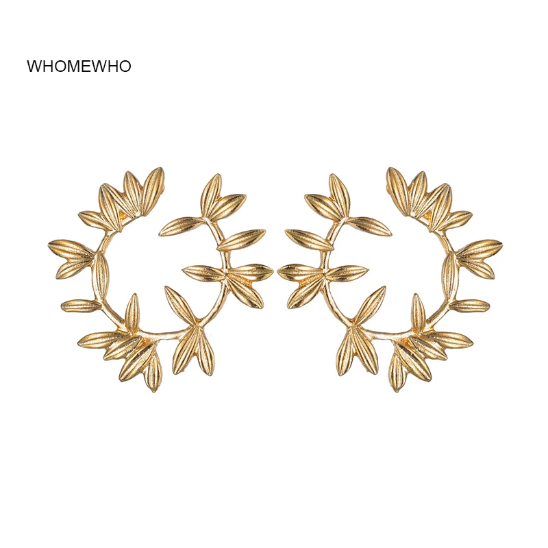 

Summer Korean Fashion Gold Metal Leaf Leaves Minimalist Minimalism Hoop Earrings Women Party Jewelry Trending Hotsale Accessory