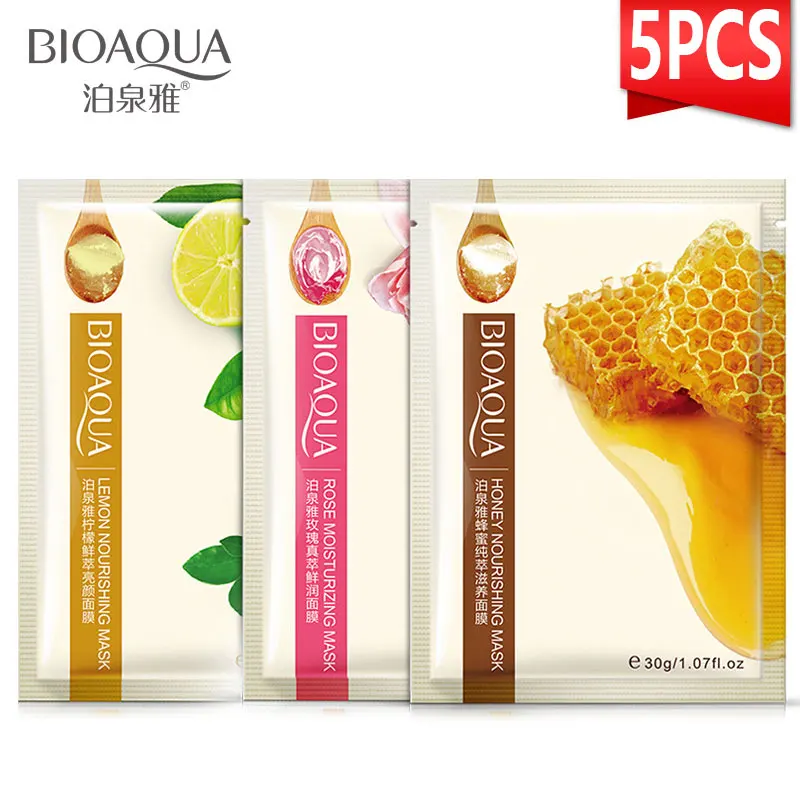 BIOAQUA питательные увлажняющие уход за кожей Rose лимон Мёд маска для лица лечит