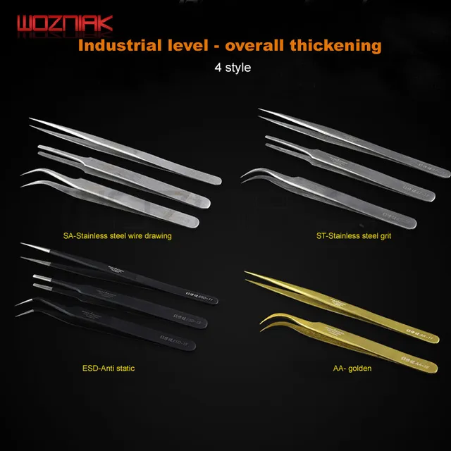 Best Offers High Precision Antistatic Precise Maintenance Tweezers IC Patch for Electronic Components Microscope Fingerprinting Forceps Best Offers High Precision Antistatic Precise Maintenance Tweezers IC Patch for Electronic Components Microscope Fingerprinting Forceps