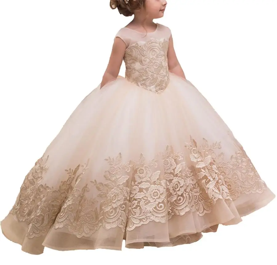 tiered tulle flower girl dress