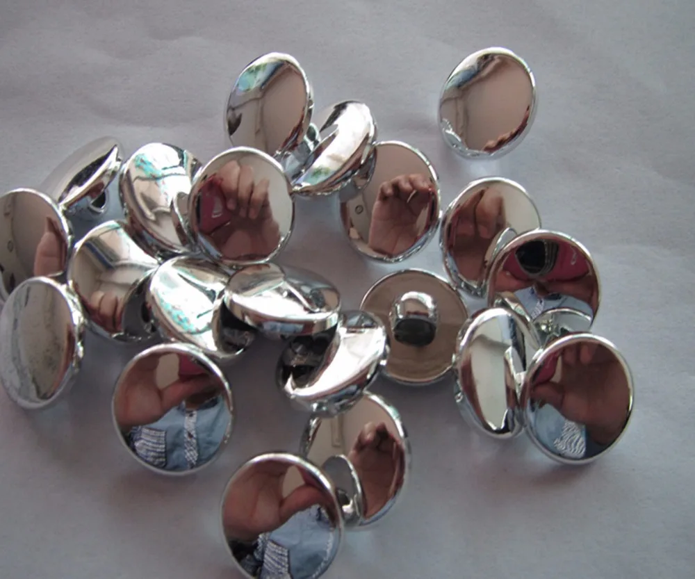 

Free shipping 18mm plating silver color button ABS fashion sewing shank blouse button 100pcs