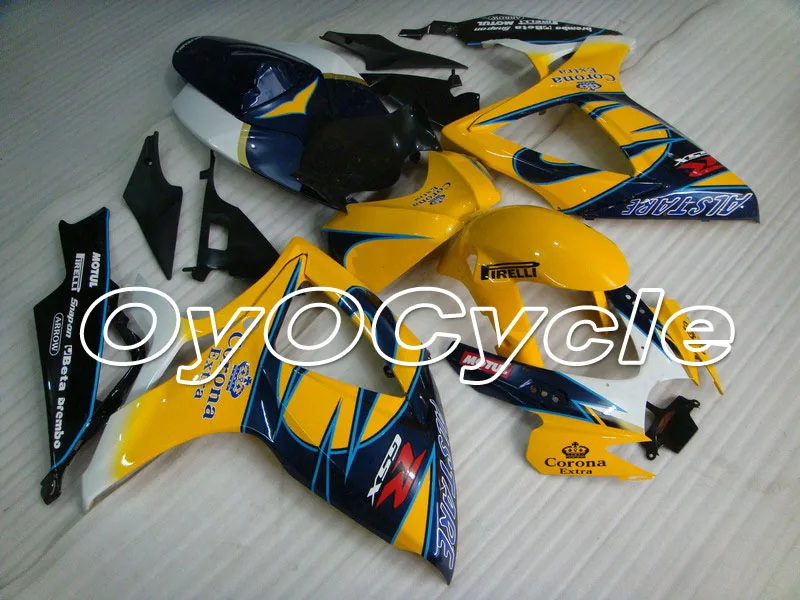 

For 06-07 Suzuki GSXR600 GSXR750 K6 K7 GSXR 600 750 Injection Motorcycle ABS Fairing Bodywork Kit 2006 2007 Yellow Black