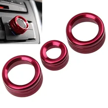 Серебристый/красный/синий автомобиль кондиционер тепла Управление ручка переключателя Подходит для BMW 1/2/3 серии Алюминий радио Кнопка Управление чехлы