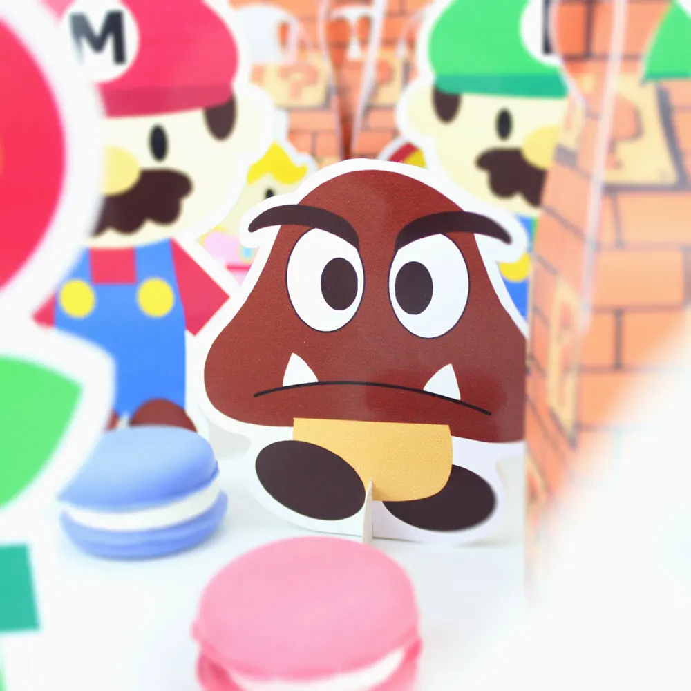 Mario Bros Party Decoration Princess Table Centerpiece Kids Birthday Party Supplies Decoration Party Favors Centerpieces