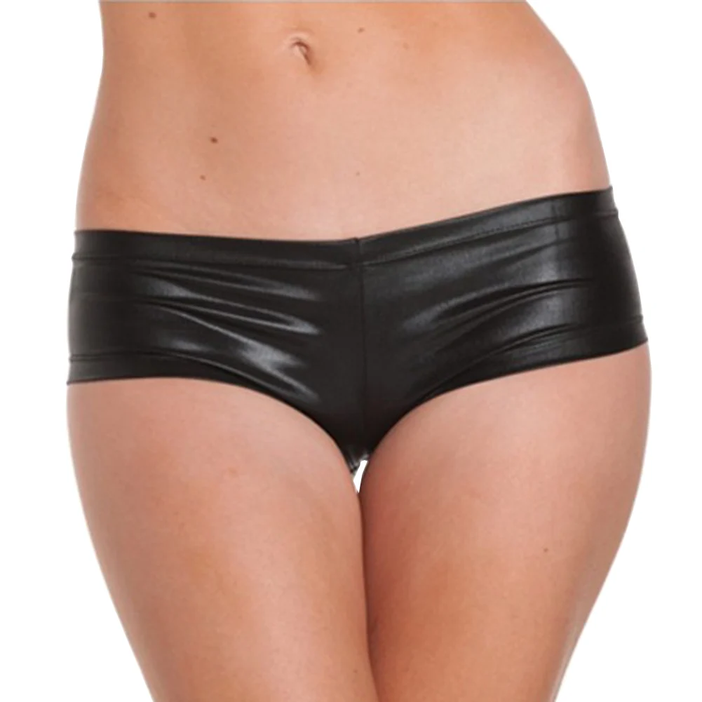 Womens Low Waisted Sexy Metallic Rave Dance Shorts Shiny Dance Shorts