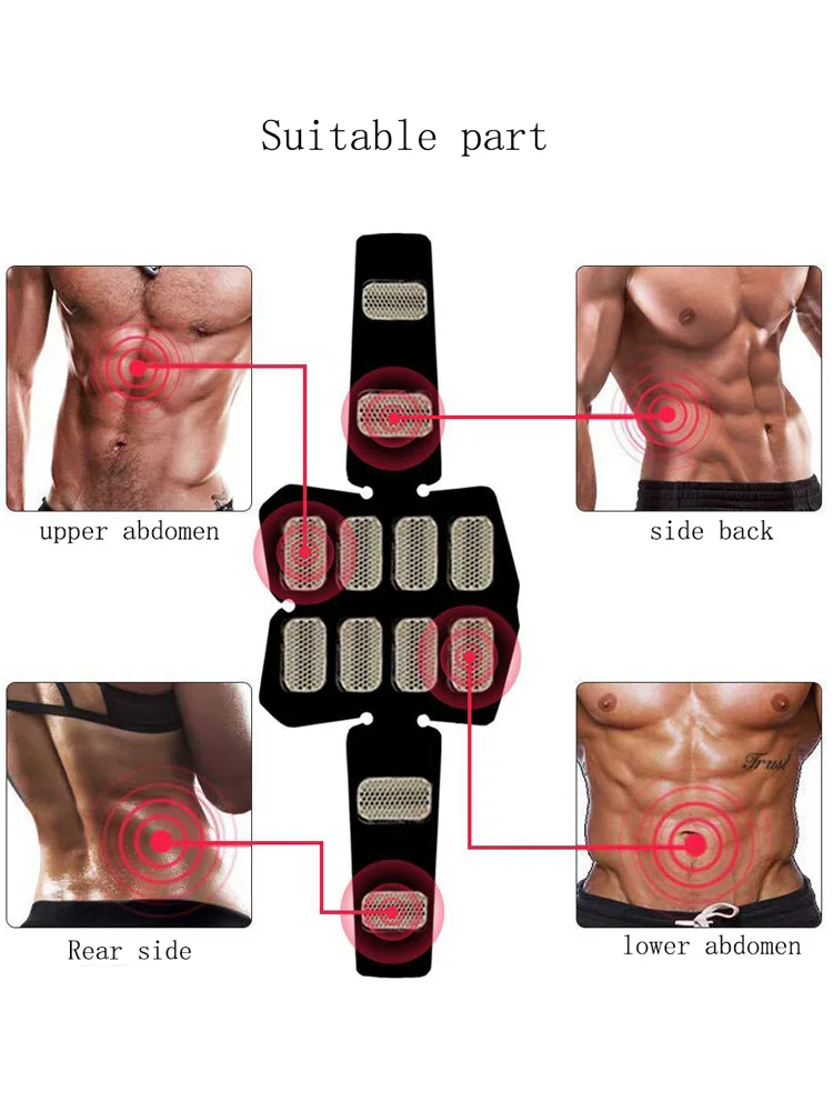 ABS тренажер для мышц брюшного пресса электрический стимулятор для похудения фитнес-EMS тренажер домашний тренажерный зал фитнес-оборудование для тренировок