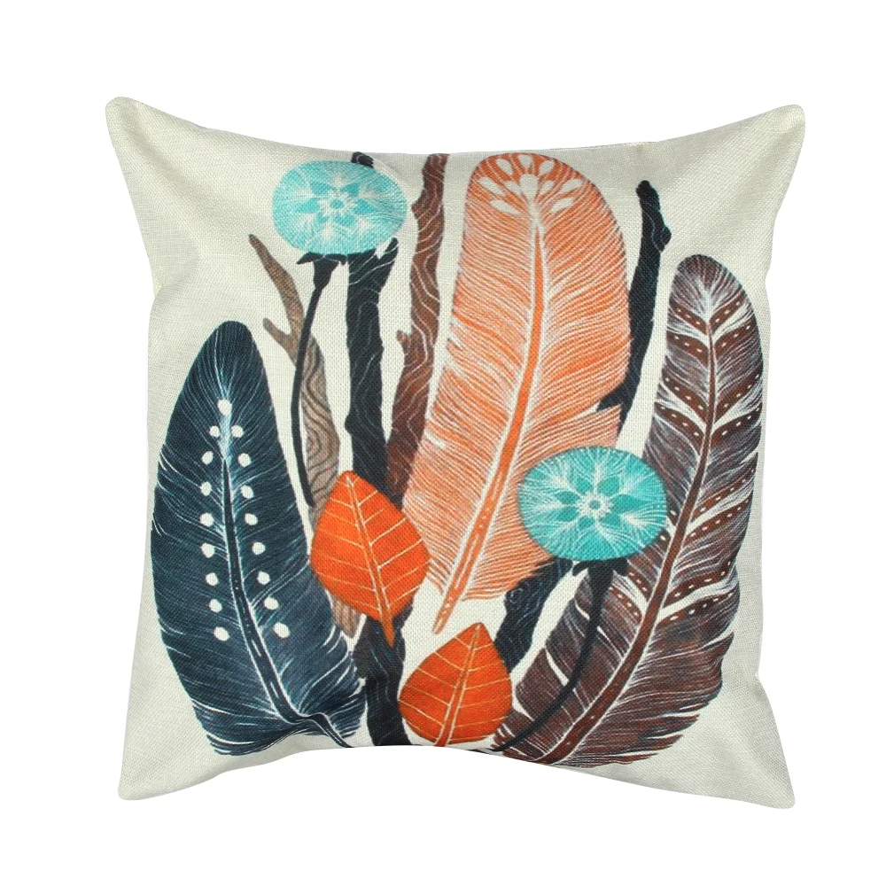 New 43*43 cm Super Soft feather Series Pattern Pillowslip High Quality