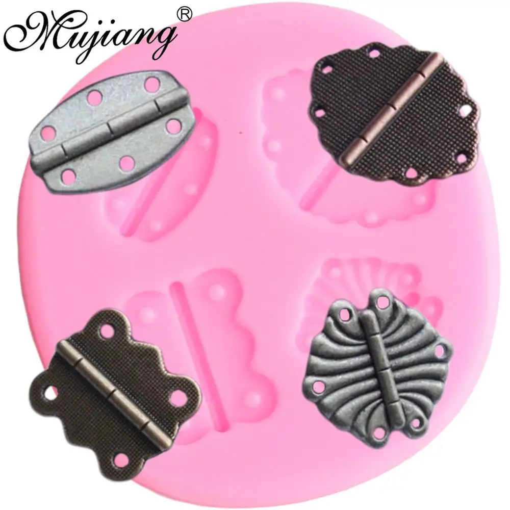 

3D Vintage Industrial Steampunk Hinge Silicone Fondant Molds DIY Party Cake Decorating Tools Polymer Clay Candy Chocolate Moulds