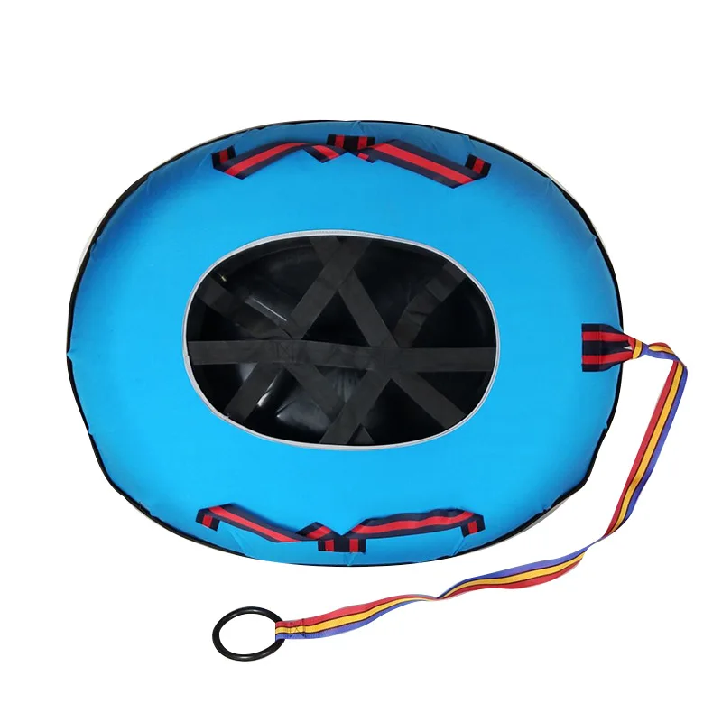 Durable Adult kids inflatable ski snow double person tube vison 1.2m diameter (4)