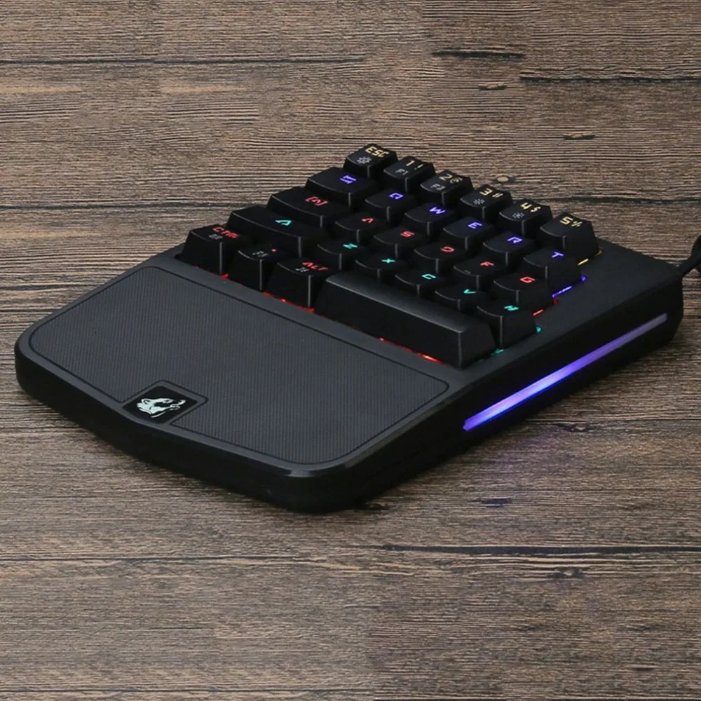 Single Hand Mechanical Computer PC PUBG Gaming Keyboard 28 keys Wired USB LED Optical Gaming Keyboard for PC Gamer for PUBG Single Hand Mechanical Computer PC PUBG Gaming Keyboard 28 keys Wired USB LED Optical Gaming Keyboard for PC Gamer for PUBG