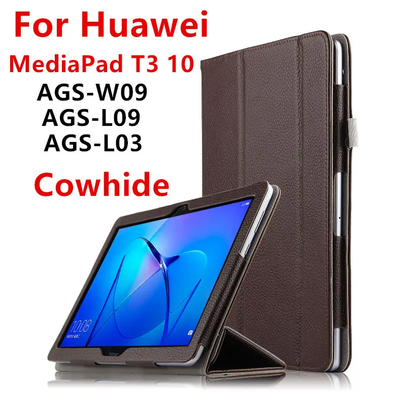 Чехол из воловьей кожи для Huawei Mediapad T3 10 9 6 дюйма защитный чехол натуральной Honor Play