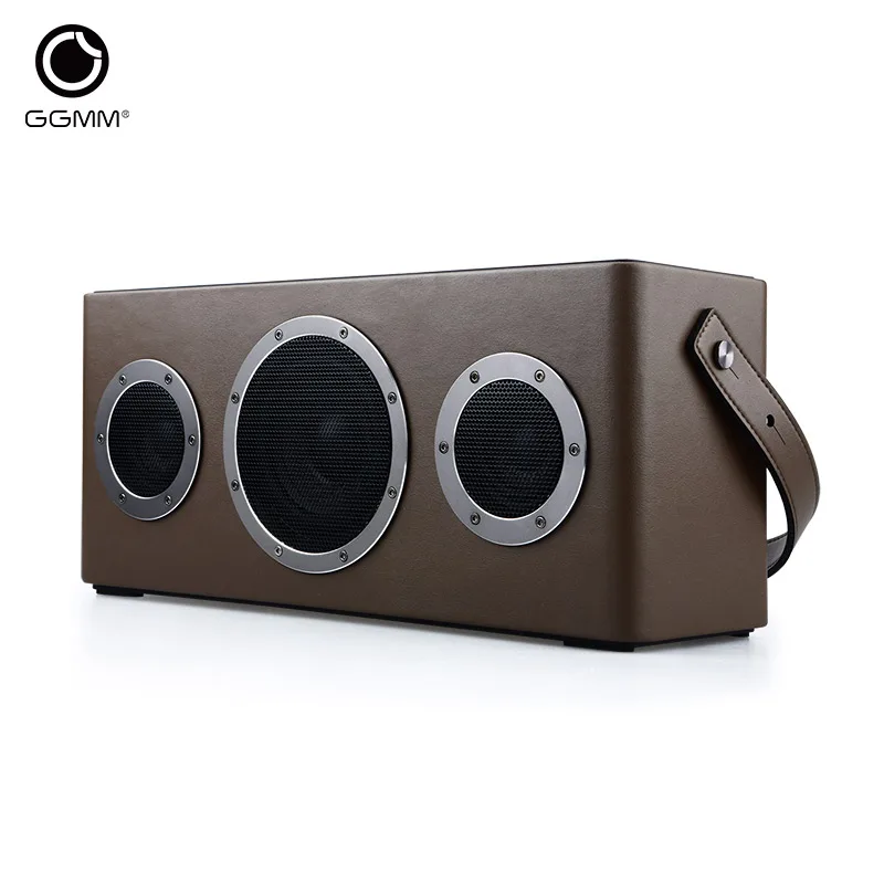 GGMM WiFi Outdoor Portable Bluetooth Wireless Speaker Rechargeable Battery Stereo Leather Subwoofer Speakers font b MP3