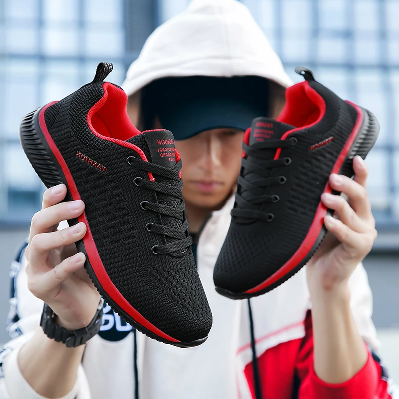 

Men Shoes 2019 New Mesh Lac-up Lightweight Comfortable Men Casual Shoes Breathable Sneakers Tenis Feminino Zapatos Dropshipping