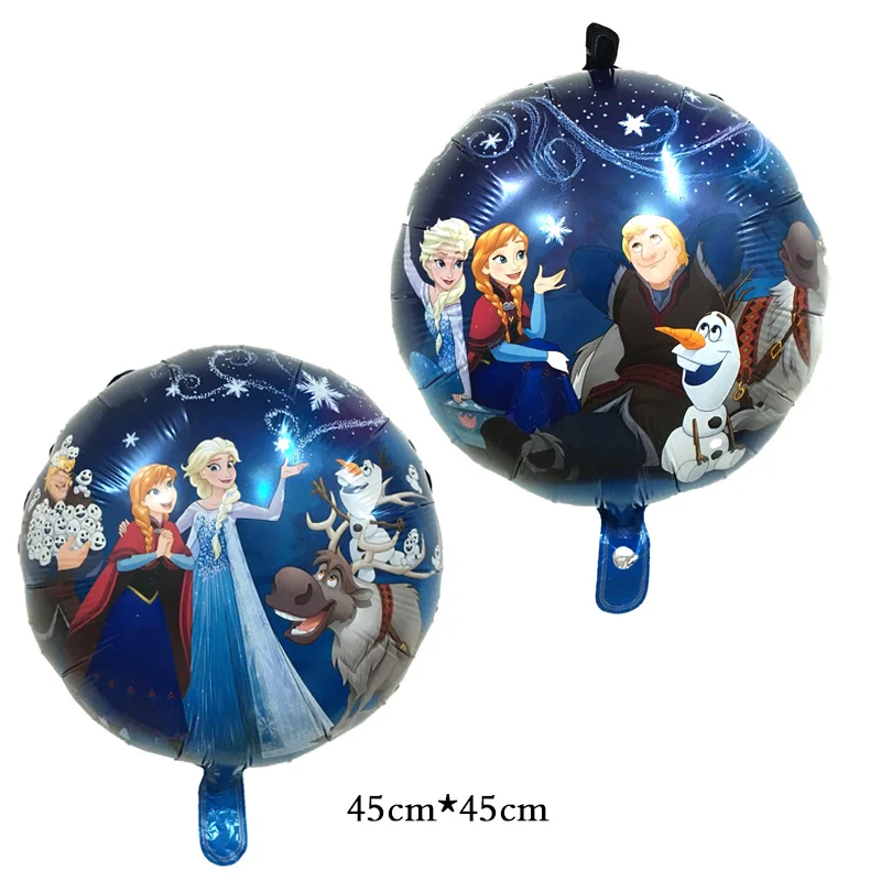 1 шт. 18 дюймов воздушный шар с принцессой Эльзой и Анной синий надувной воздушный шар Эльза фольгированный шар синие вечерние игрушки для детей на день рождения воздушный шар "Эльза" - Цвет: E