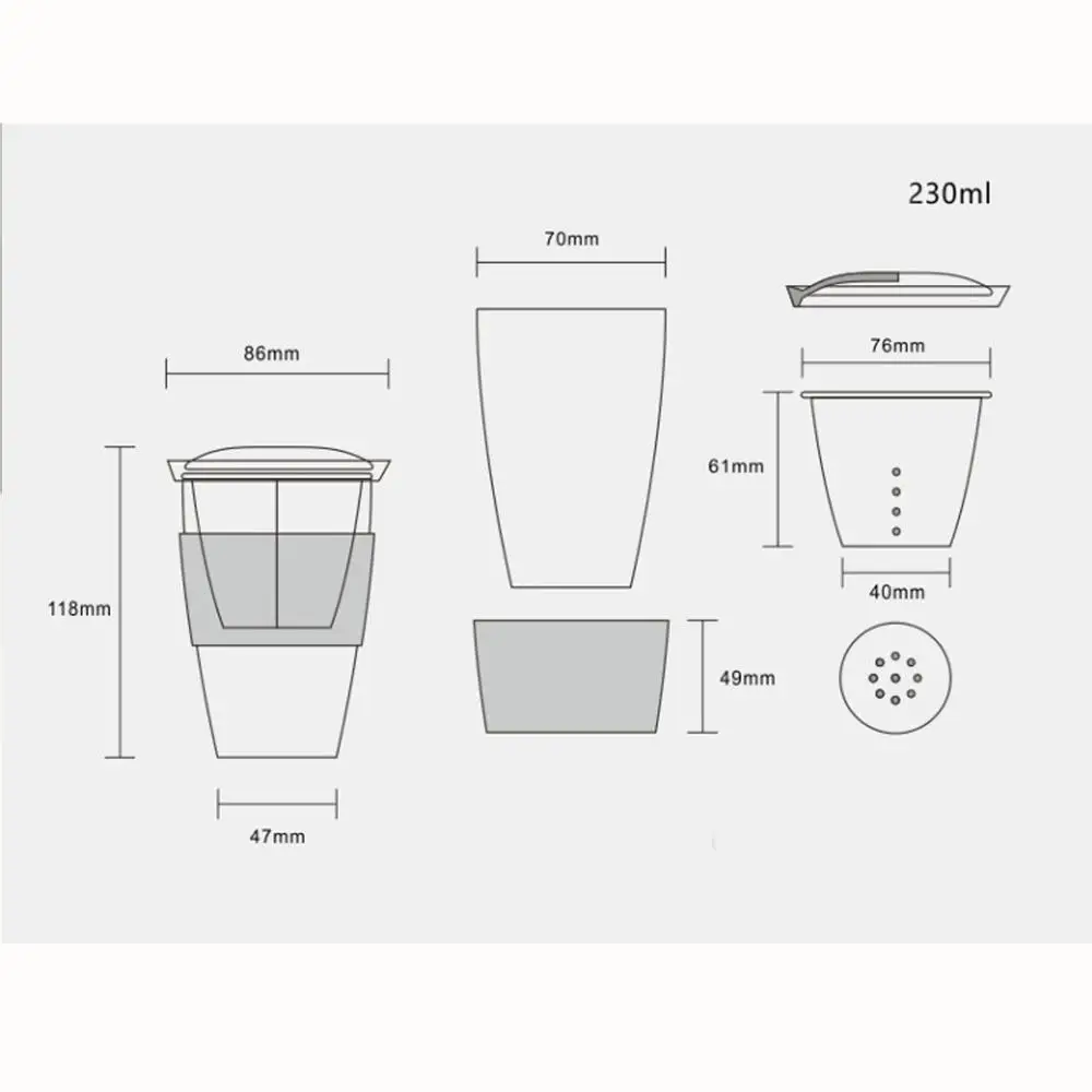 Мода 3 в 1 кружка, кружка для чая с фильтрующей сеткой, силиконовые рукава творческие керамические чашки ситечко для чая кофе фильтр посуда для напитков для подарков