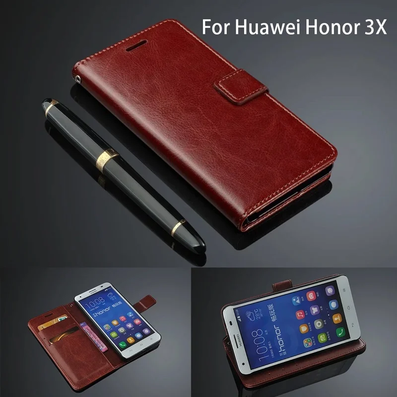 Чехол для телефона Huawei Honor 3X G750 кошелек Capas Высокое качество ультра тонкий кожаный