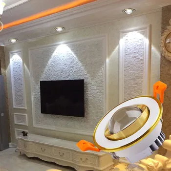 

Crystal 3W Led Downlights Recessed Ceiling Spot Light Lamps Embedded LED Downlights Home Decoration Light