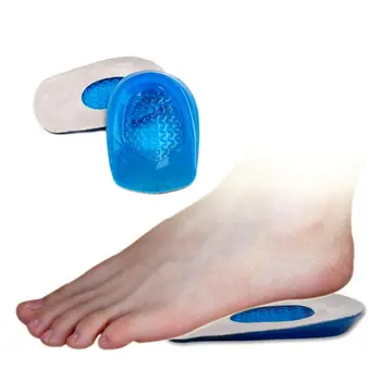 New 1 Pair Silicone Gel feet Cushion Foot Heel Elastic Care Half Insole Shoe Pad With Cloth Anti-fatigue Heel pad silicone cloth 39 23cm silicone female fake foot inner bone inside feet shoe model fetish 2017 new f800